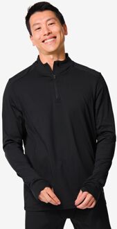 Hema Heren Fleece Sportshirt Zwart (zwart) - M