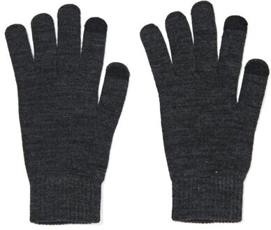 Hema Heren handschoenen met touchscreen gebreid (grijs)