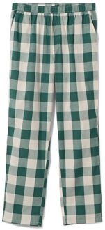 Hema Heren Pyjamabroek Met Ruiten Poplin Katoen Groen (groen) - L