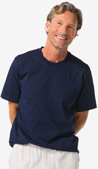 Hema Heren T-shirt Elias relaxed fit donkerblauw (donkerblauw) - XS