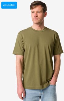 Hema Heren T-shirt Elias relaxed fit middengroen (middengroen)