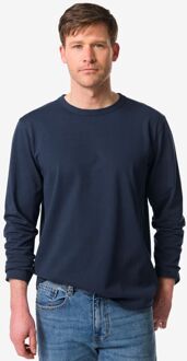 Hema Heren T-shirt Loek jersey strepen donkerblauw (donkerblauw)