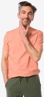 Hema Heren T-shirt Met Stretch Roze (roze) - XL