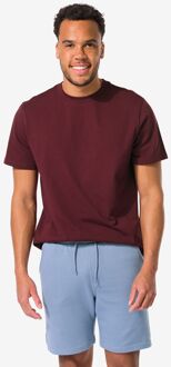 Hema Heren T-shirt regular donkerrood (donkerrood) - M