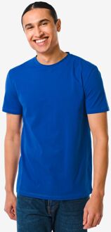 Hema Heren T-shirt Regular Fit O-hals Blauw (blauw) - L