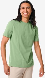 Hema Heren T-shirt Regular Fit O-hals Groen (groen) - L