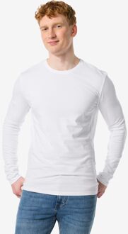 Hema Heren T-shirt Slim Fit Wit (wit) - XL