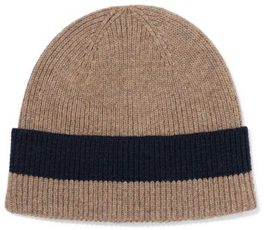 Hema Herenbeanie zand-blauw