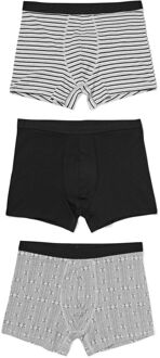 Hema Herenboxer stippen - 3 stuks zwart (zwart) - XXL