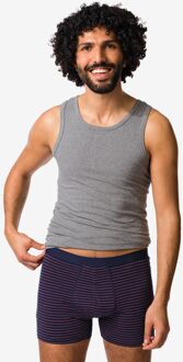 Hema Herenboxer strepen - 3 stuks donkerblauw (donkerblauw)