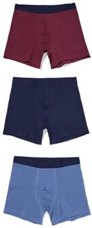 Hema Herenboxers - 3 stuks donkerrood (donkerrood) - M