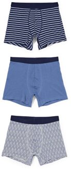 Hema Herenboxers zigzag - 3 stuks donkerblauw (donkerblauw)
