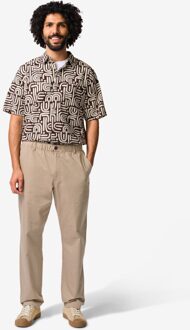 Hema Herenbroek Bas regular fit beige (beige) - L