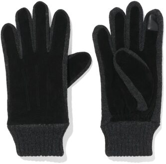Hema Herenhandschoenen met touchscreen tips suède zwart (zwart) - XL