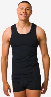 Hema Herenhemden perfect comfort naadloos - 2 stuks zwart (zwart) - XXL