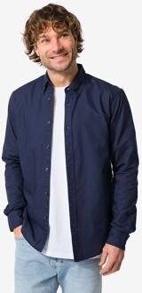 Hema Herenoverhemd donkerblauw (donkerblauw) - XL