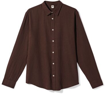 Hema Herenoverhemd Louis donkerbruin (donkerbruin) - XL