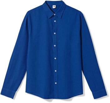 Hema Herenoverhemd Louis felblauw (felblauw) - S