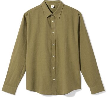 Hema Herenoverhemd Louis middengroen (middengroen) - XL