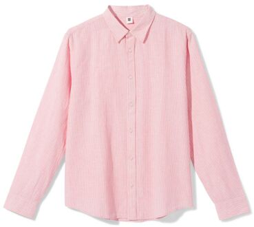 Hema Herenoverhemd Louis strepen lichtroze (lichtroze) - XL
