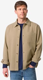 Hema Herenoverhemd Stef wafel beige (beige) - L
