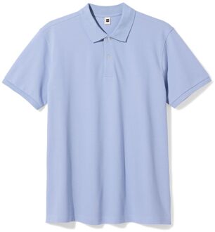 Hema Herenpolo Denton regular fit piqué lichtblauw (lichtblauw) - S