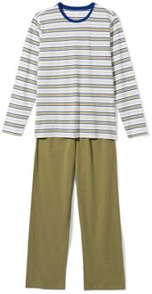 Hema Herenpyjama Jonas jersey retro gebroken wit (gebroken wit) - XL