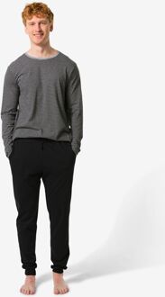 Hema Herenpyjama strepen zwart (zwart) - L