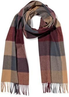 Hema Herensjaal ruiten bordeaux