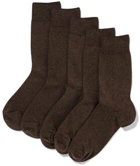 Hema Herensokken - 5 paar bruin (bruin) - 47/48