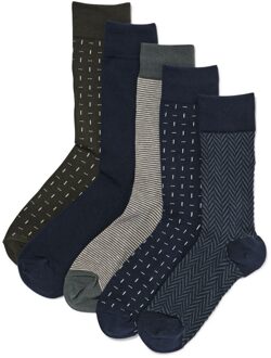 Hema Herensokken grafisch - 5 paar donkergroen (donkergroen) - 39/42