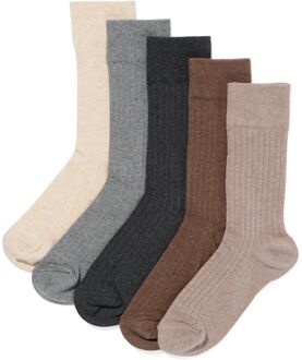 Hema Herensokken melange - 5 paar beige (beige) - 39/42