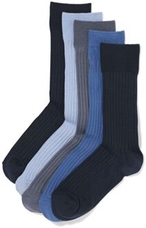 Hema Herensokken rib - 5 paar donkerblauw (donkerblauw) - 43/46