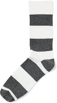 Hema Herensokken rib strepen donkergrijs (donkergrijs) - 43/46