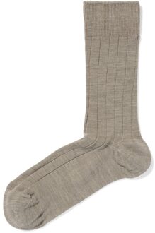 Hema Herensokken rib wol beige (beige) - 43/46
