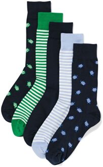 Hema Herensokken schildpadden - 5 paar donkergroen (donkergroen) - 43/46