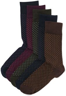 Hema Herensokken streepjes - 5 paar donkerblauw (donkerblauw) - 43/46