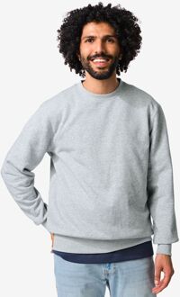 Hema Herentrui Daryl regular fit sweatstof lichtgrijs (lichtgrijs) - XXL