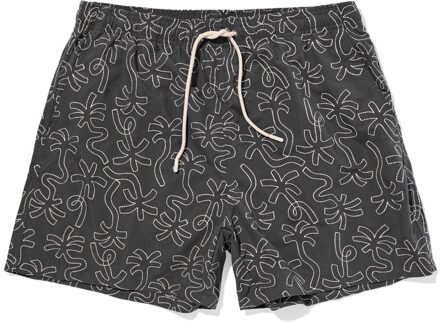 Hema Herenzwembroek Pieter borduursel palmbomen antraciet (antraciet) - XL