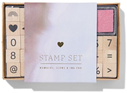Hema Houten stempelset met cijfers