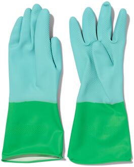 Hema Huishoudhandschoenen latex blauw L (8-8.5)