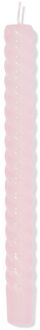 Hema Huishoudkaars ⌀2.2x24.5cm gedraaid roze (lichtroze)
