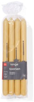 Hema Huishoudkaars ⌀2.2x29cm lichtgeel - 12 stuks (lichtgeel)