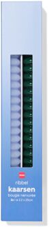 Hema Huishoudkaarsen ⌀2.2x25cm ribbel blauw - 2 stuks (blauw)