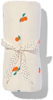 Hema Hydrofieldoek 110x100 XL structuur mandarijn