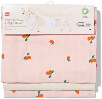 Hema Hydrofieldoeken 60x60 structuur fruit - 3 stuks