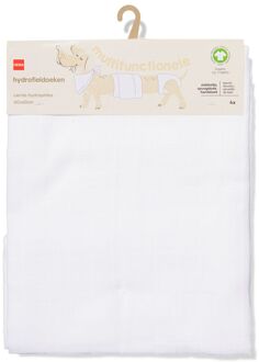 Hema Hydrofieldoeken 60x60 wit - 4 stuks (wit)