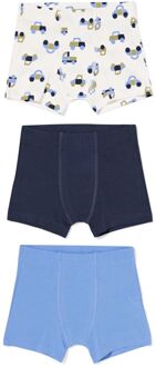 Hema Jongensboxers auto's - 3 stuks wit (wit) - 122/128