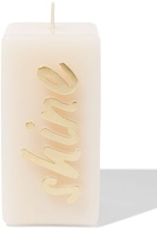 Hema Kaars 12.5cm 'shine' crème