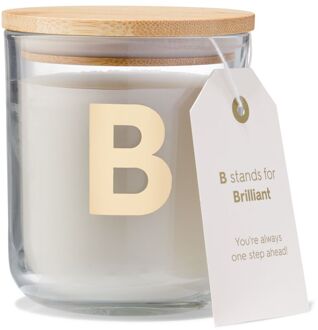 Hema Kaars in glas Ø8x10cm letter B